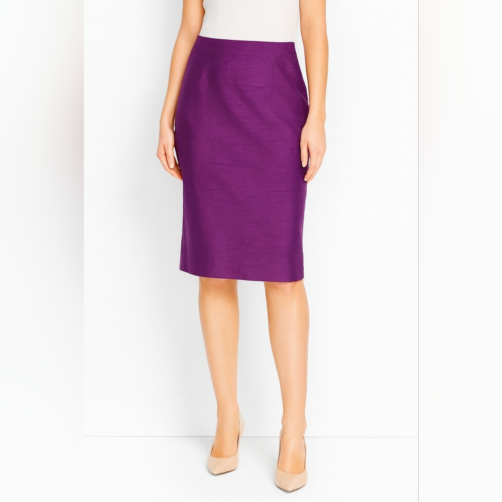 MOSCHINO CHEAPANDCHIC Women's Skirt 100% SILK Size 8 Purple Knee‎ Length AEFFE